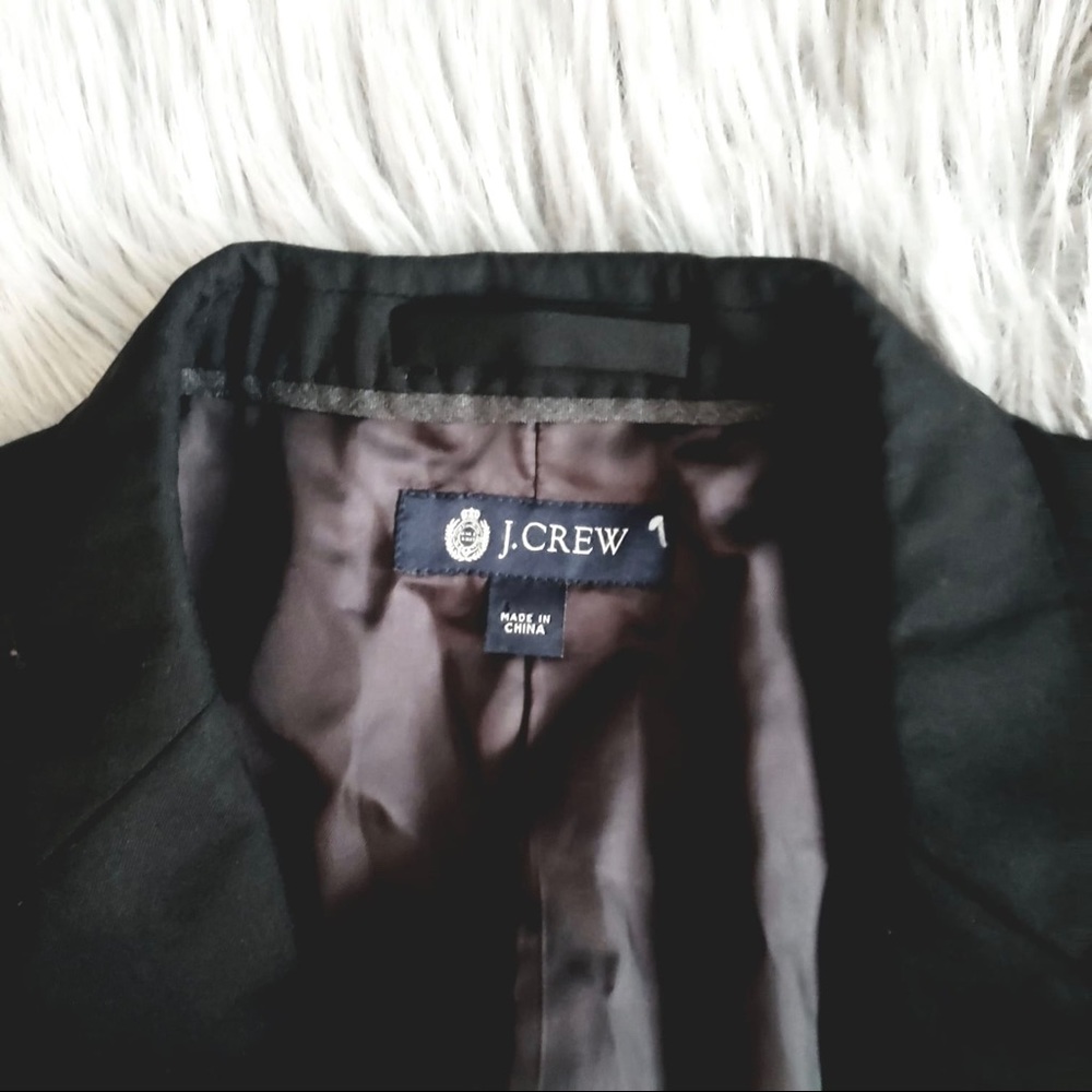J crew blazer black button up coat lined jacket - Picture 1 of 5